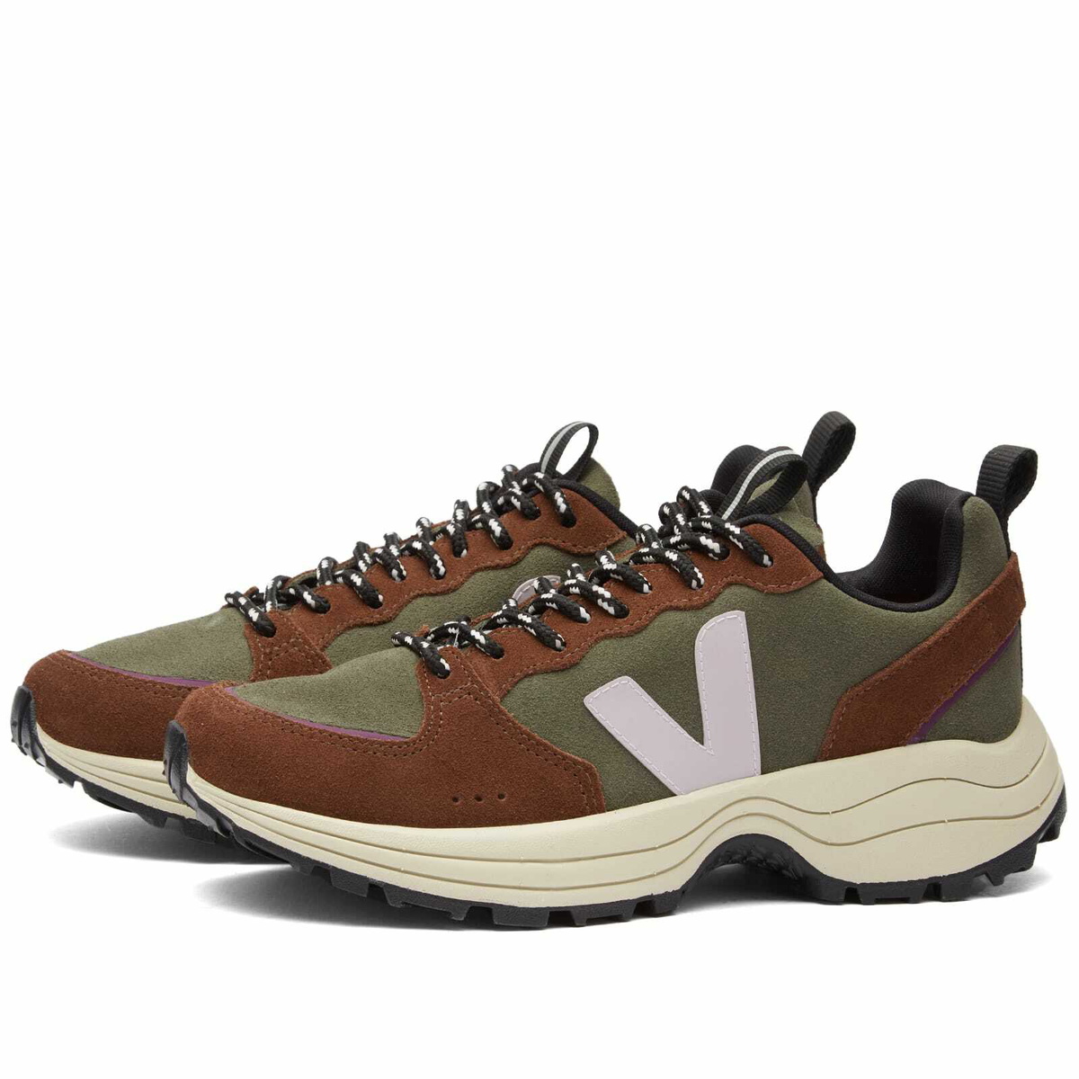 Veja Womens Women's Venturi VC Sneakers in Mud/Parme Multico VEJA