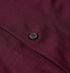 Rubinacci - Slim-Fit Wool Shirt - Burgundy