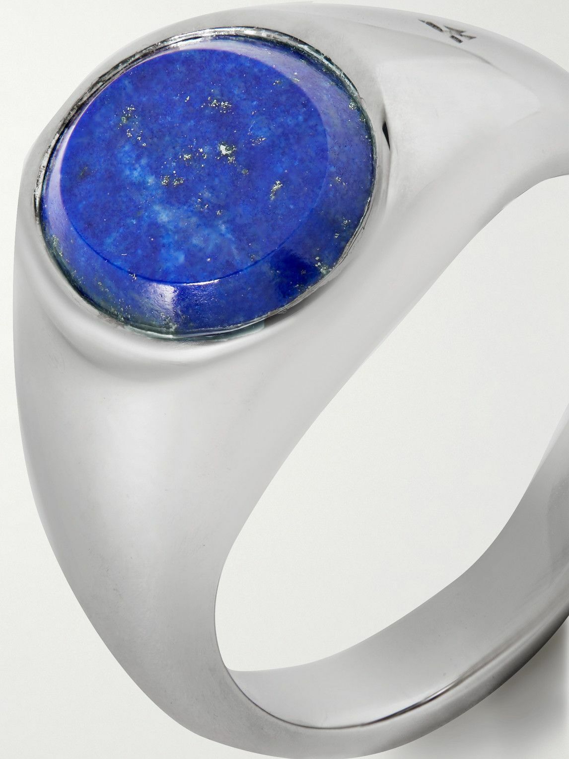 Tom Wood - Lizzie Rhodium-Plated Silver Lapis Ring - Silver Tom Wood