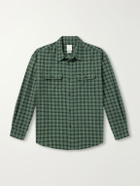 Visvim - Langer Checked Brushed Cotton-Canvas Shirt - Green