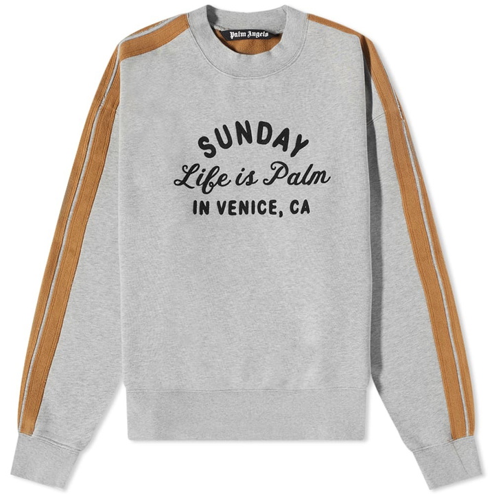 Photo: Palm Angels Sunday Life is Palm Taped Crew Sweat