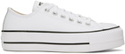 Converse White Chuck Taylor All Star Platform Leather Low Top Sneakers