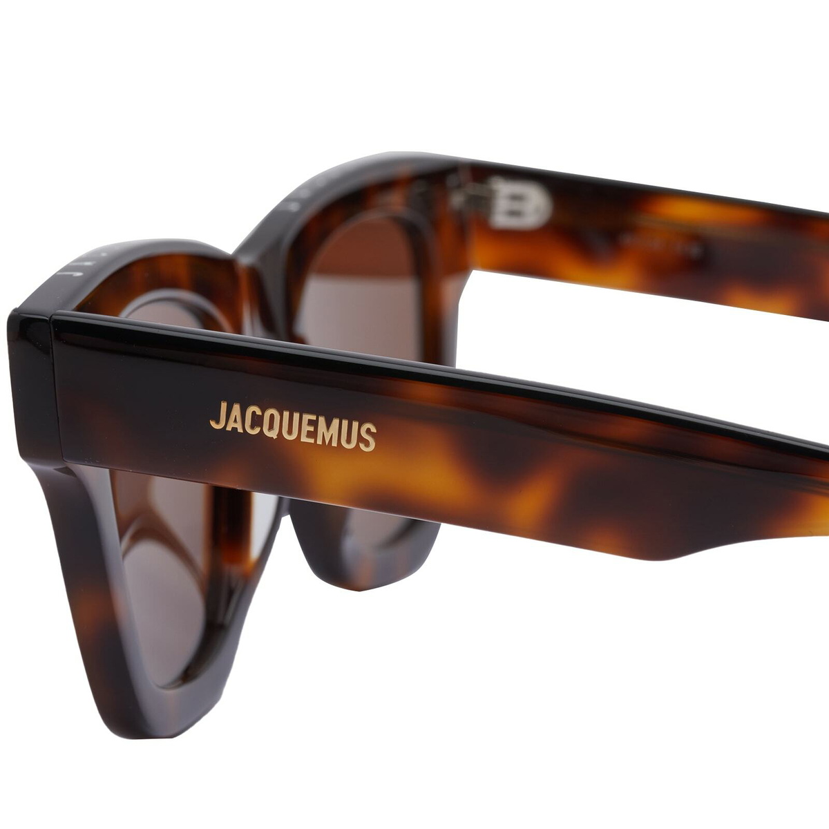 Jacquemus Dark Brown Sunglasses Les Lunettes Nocio Sunglasses in Multi Brown main image 4