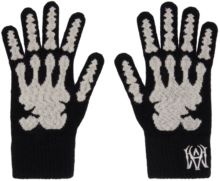Photo: AMIRI Black Skeleton Gloves