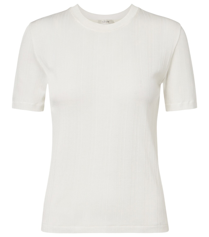 Photo: The Row Etina ribbed-knit cotton T-shirt