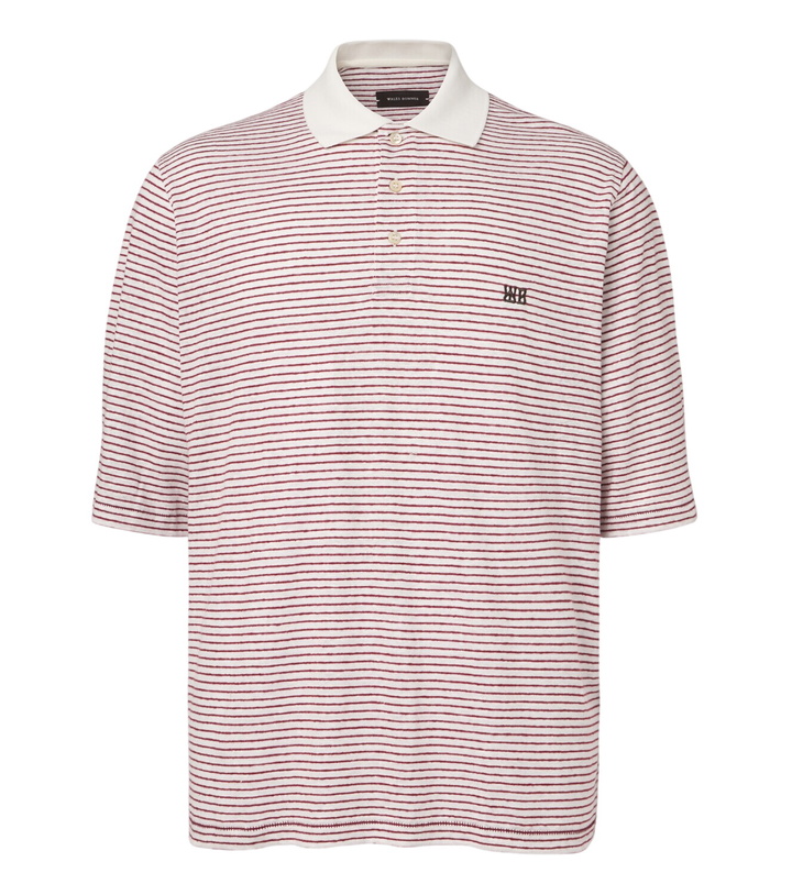 Photo: Wales Bonner Bask striped linen and cotton polo shirt