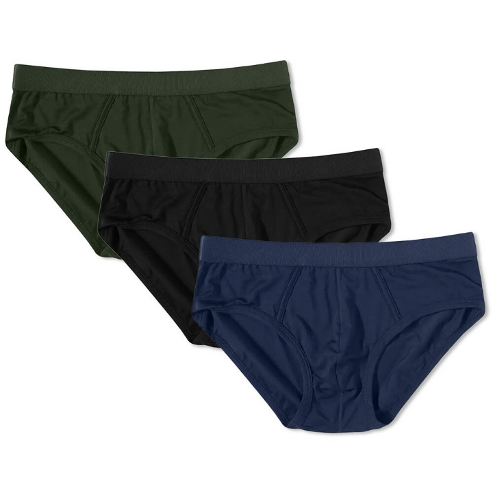 Photo: CDLP Men's Brief - 3 Pack in Black/Army Green/Navy Blue