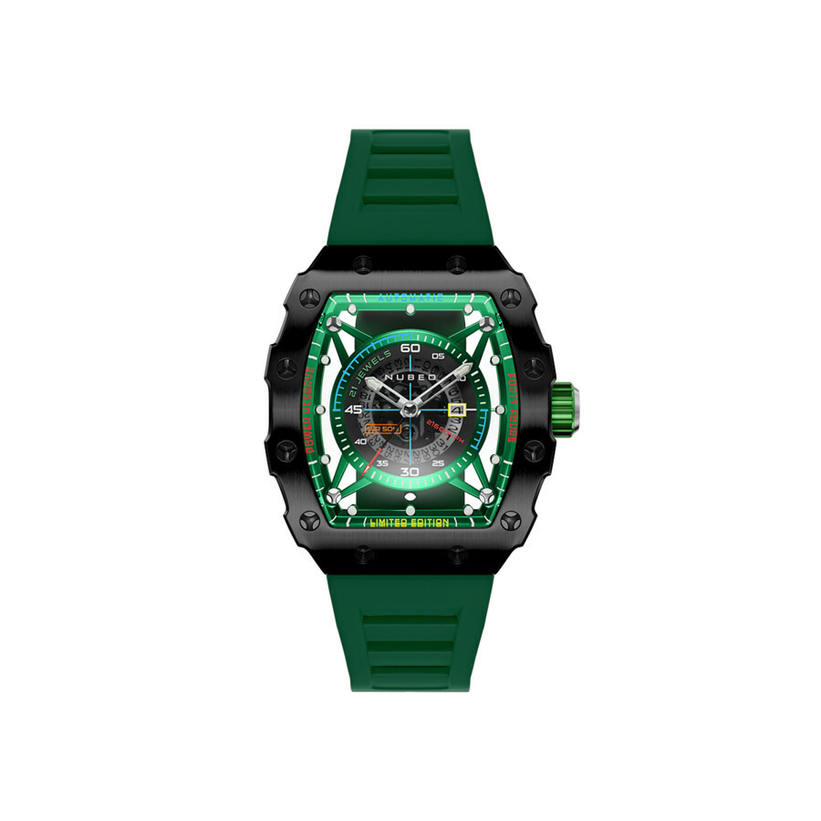 Nubeo Huygens Green Dial Mens Watch NB-6080-03