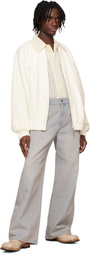 System Beige Twisted Side Seam Denim Jeans
