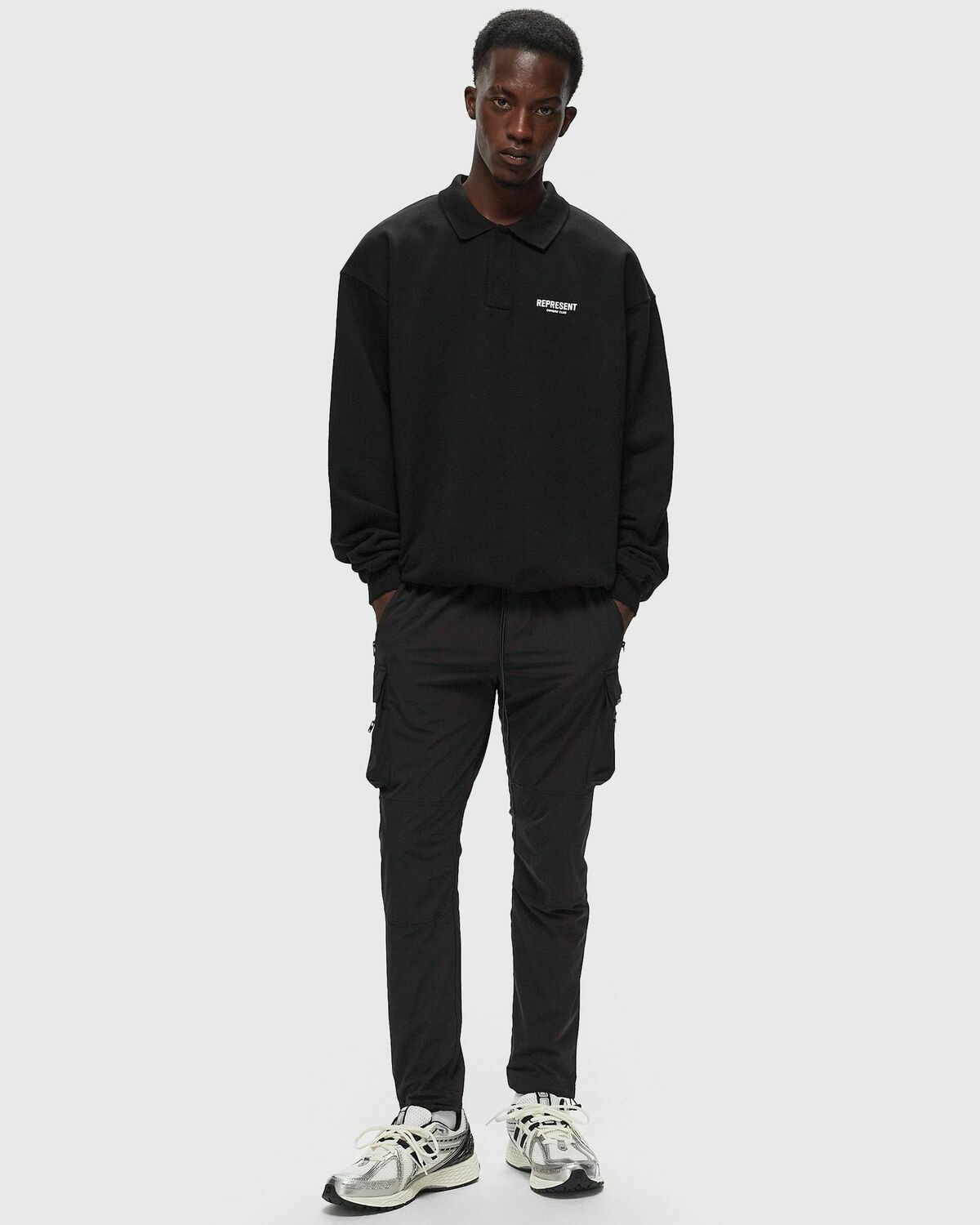 Represent Represent Owners Club Ls Polo Sweat Black Polos/Sweatshirts