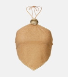 Oséree Lumière halterneck crop top