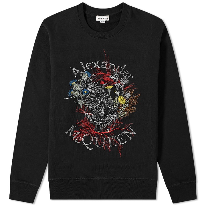 Photo: Alexander McQueen Large Skull Embroidered Crew Sweat