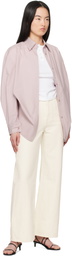 Levi's Off-White Ribcage Wide Leg Jeans