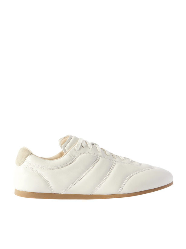 Photo: LEMAIRE - Suede-Trimmed Leather Sneakers - White