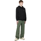 Moncler Black Logo Cotton Fleece Zip-Up Hoodie