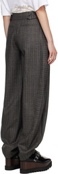 Stella McCartney Gray Pinstripe Trousers