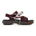 Off-White Red and Black ODSY Trekking Sandals