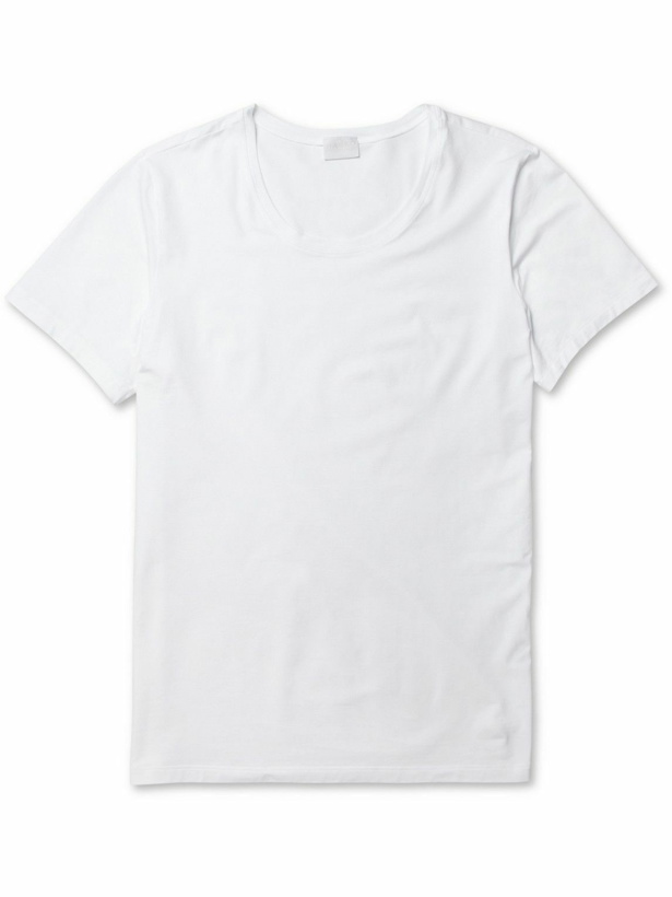 Photo: Hanro - Superior Mercerised Cotton-Blend T-Shirt - White
