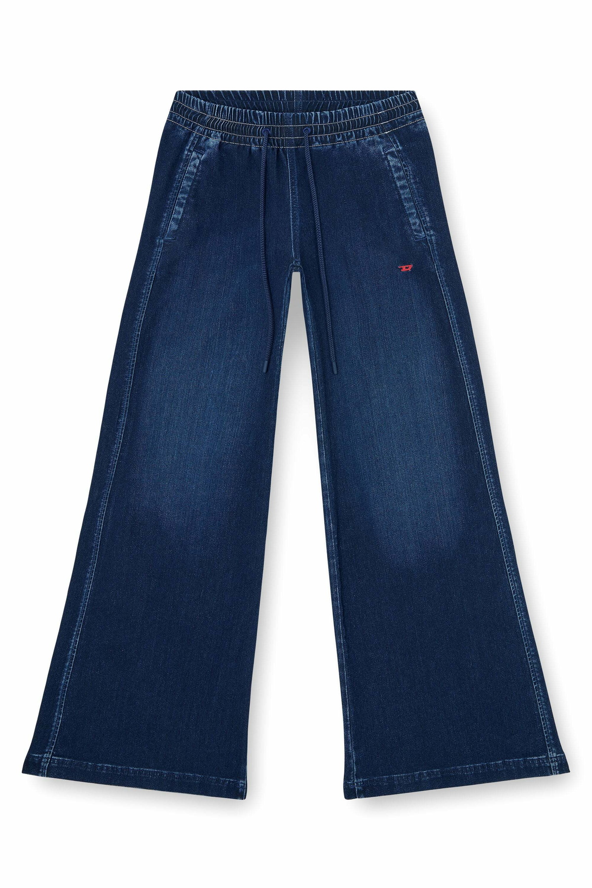 Diesel Relaxed Low Waist 2078 D-Ainty Joggjeans, Dark blue, Elastic waistband
