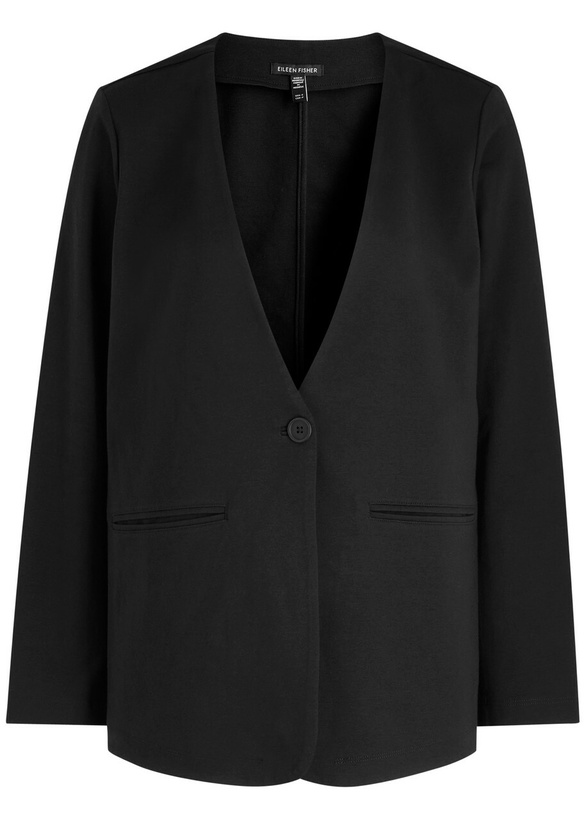 Photo: Eileen Fisher Cotton-blend Jacket Black