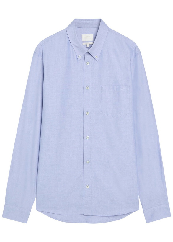 Photo: A.P.C. Gary Logo-embroidered Cotton Shirt Light Blue