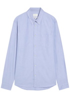 A.P.C. Gary Logo-embroidered Cotton Shirt Light Blue