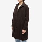 A.P.C. Men's Gaston Wool Overcoat in Marron Marl