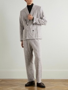 NN07 - Jordin 1087 Double-Breasted Recycled-Herringbone Suit Jacket - Brown