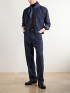 RRL - Western Striped Cotton-Jacquard Broken-Twill Overshirt - Blue