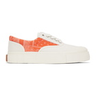 Good News White and Orange Opal Paisley Sneakers