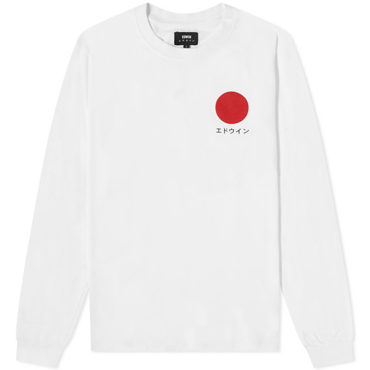 Photo: Edwin Men's Long Sleeve Japanese Sun T-Shirt in White