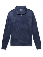 Peter Millar - Perth Tech-Jersey Camouflage-Jacquard Half-Zip Golf Top - Blue