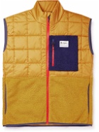 Cotopaxi - Trico Hybrid Logo-Appliquéd Quilted Recycled-Shell and Fleece Gilet - Yellow