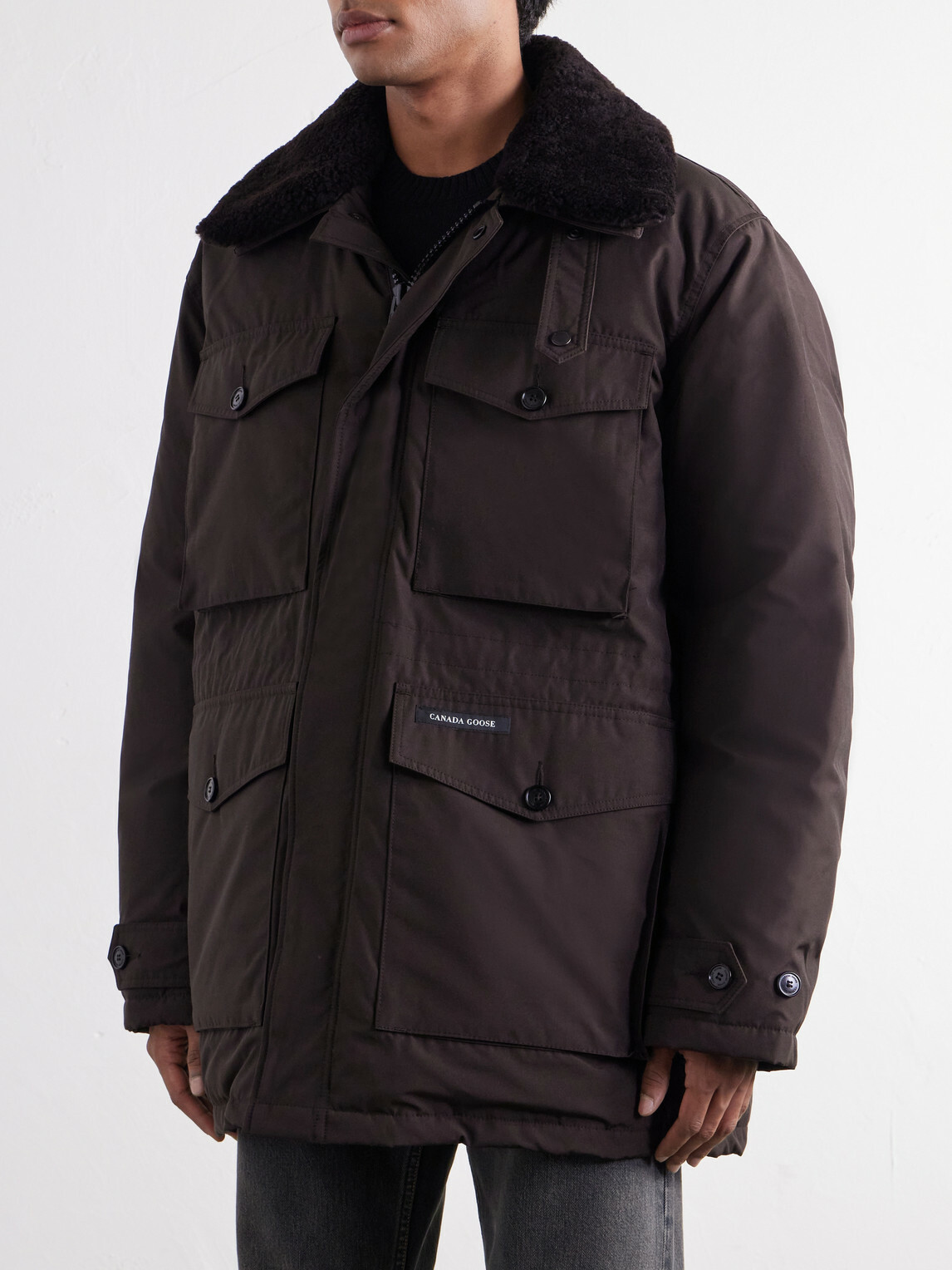 Canada Goose - Scout Shearling-Trimmed Shell Down Jacket - Brown