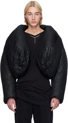 Y/Project Black Cropped Puffer Jacket