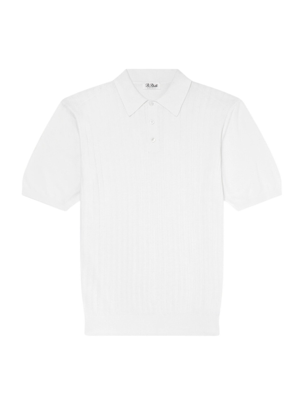 Photo: De Petrillo - Ribbed Cotton Polo Shirt - White