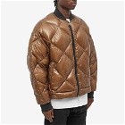 Cole Buxton Men's CB Quilted Bomber Jacket in Brown