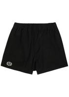 Bode Field Logo-embroidered Cotton-twill Shorts Black