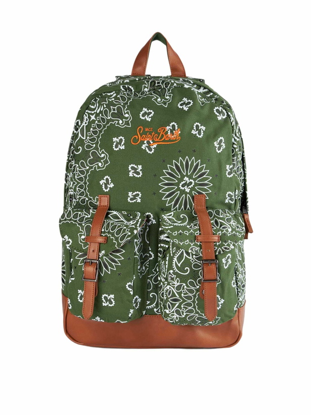Photo: MC2 Saint Barth Canvas Backpack Cody With Green Bandanna Print