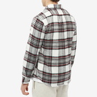 Portuguese Flannel Men's Frosk Check 2 Pocket Overshirt in White/Black/Red