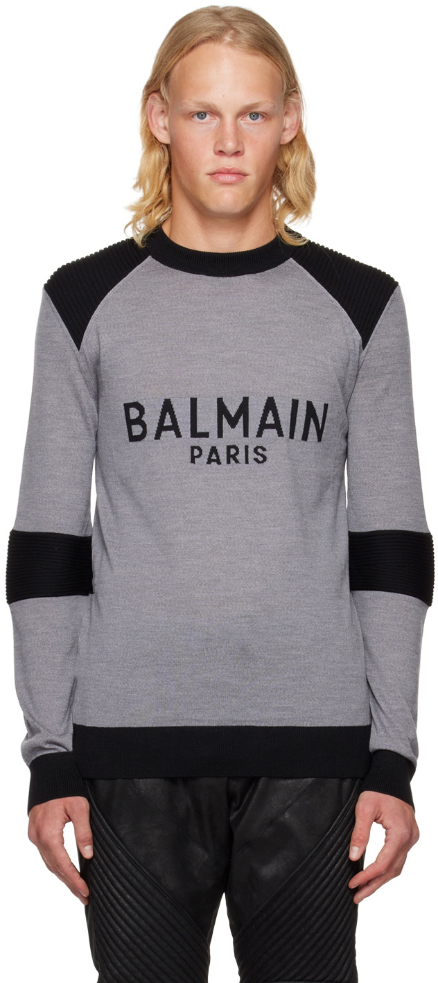 Balmain sweater discount grey