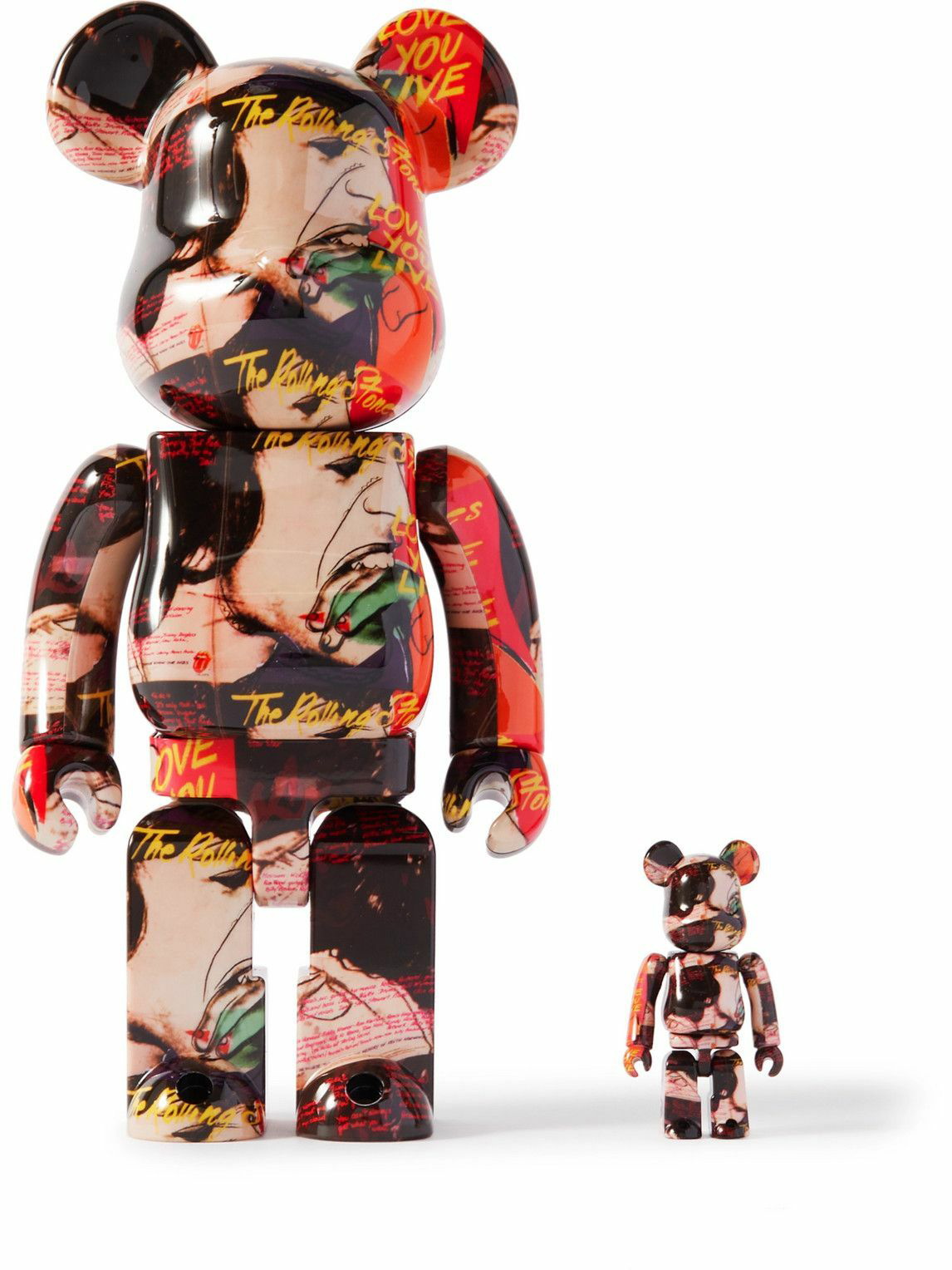 BE@RBRICK - Andy Warhol The Rolling Stones 100% 400% Printed PVC