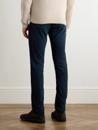 TOM FORD - Slim-Fit Cotton-Blend Corduroy Trousers - Blue