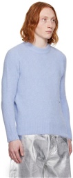 GANNI Blue Brushed Sweater