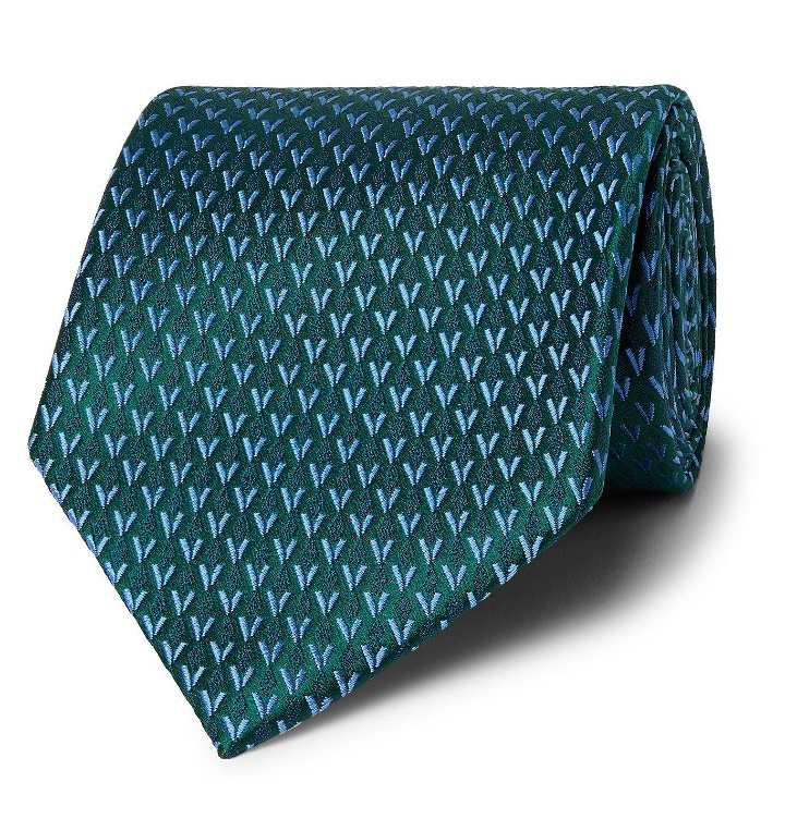 Photo: Charvet - 8.5cm Silk-Jacquard Tie - Blue