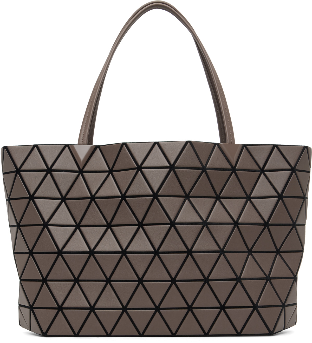 BAOBAO バッグ　ブラウン BAO BAO ISSEY MIYAKE Beige Bateau Matte Medium Tote Bag Bao Bao