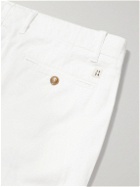 MAN 1924 - Tomi Slim-Fit Cotton-Blend Drawstring Trousers - White