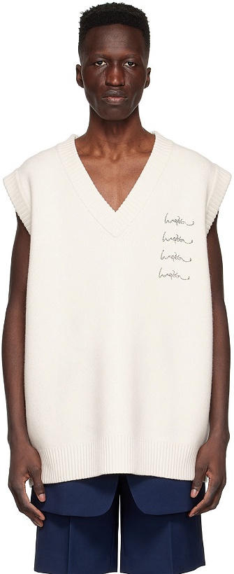 Photo: We11done Off-White Wool Vest