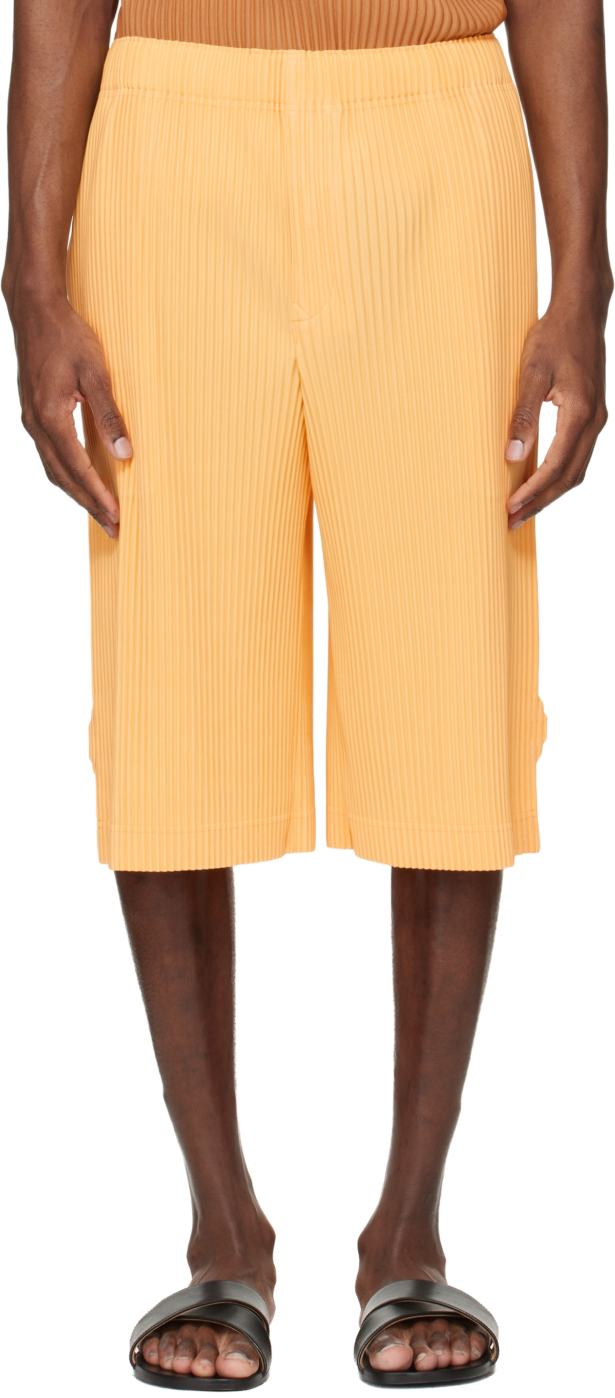 HOMME PLISSÉ ISSEY MIYAKE Yellow Wear Or Wrap Shorts