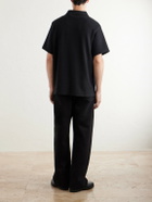 FRAME - Cotton-Piqué Polo Shirt - Black